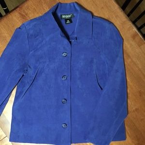 Briggs Faux Suede Blazer, size Pet S